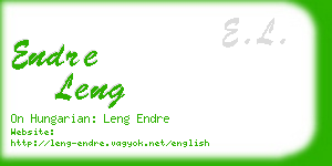endre leng business card